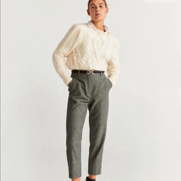 Mango Knitted Chunky Braided Sweater New - Picture 3 of 7